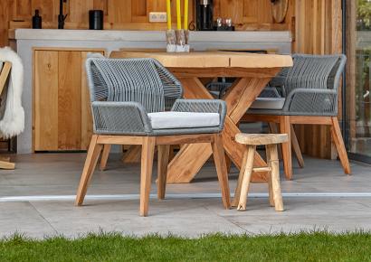 Teak stoel Granada met kussen