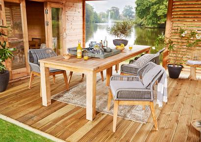 Teak stoel Granada met kussen