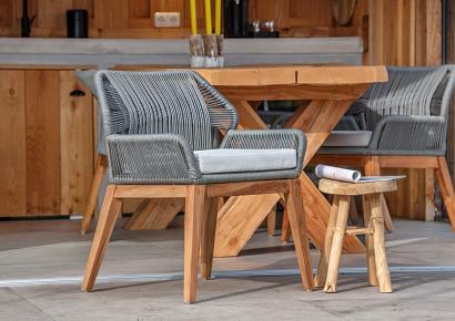 Teak stoel Granada met kussen