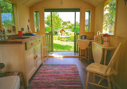 Zigeunerwagen 500cm incl. Veranda Kathy met vooringang excl. Onderstel
