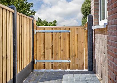 Beton tussenpaal IJssel 10x10x280cm antraciet glad gecoat met diamantkop