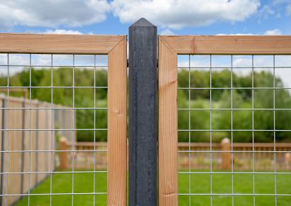 Gaaselement 180x90cm douglas + houten kader 4,5x7cm mw 7,5x7,5cm