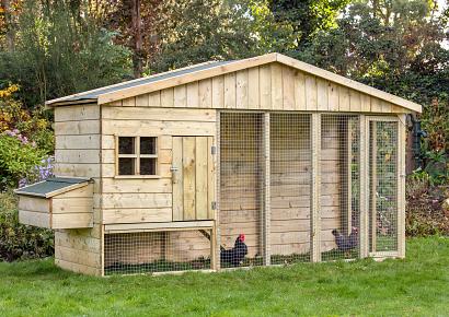Kippenverblijf Bielefelder 302x90x180cm vuren