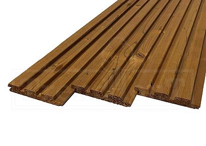 Thermisch gemodificeerd vuren triple rhombusprofiel 2x14x450cm geschaafd