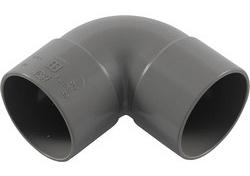 Drain pvc bocht 90gr grijs 80mm