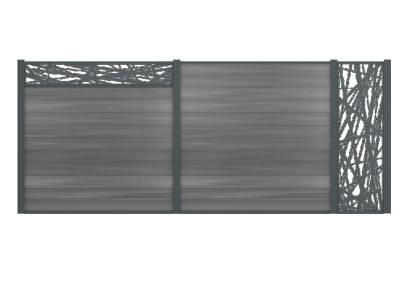 Boston Decopaneel Hera horizontaal zwart 30x175cm dikte 2mm RAL9005