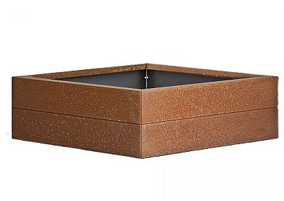 Bloembak modulair 120x120x28cm corten