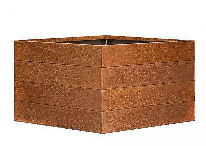 Bloembak modulair 300x300x56cm corten