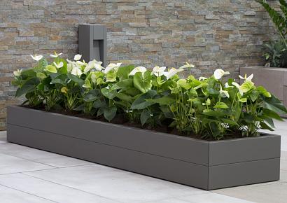 Bloembak modulair 90x90x28cm taupe