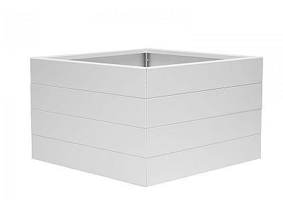 Bloembak - wit 90x90x56cm fijnstructuur