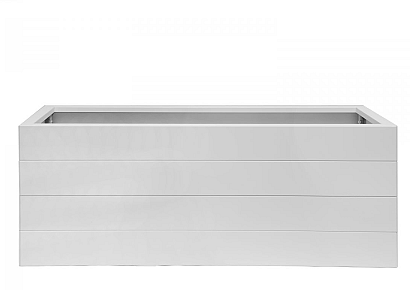 Bloembak - wit 300x60x56cm fijnstructuur