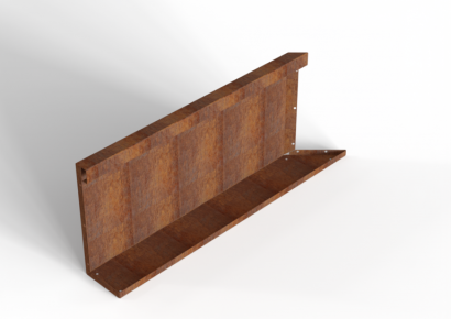 Plantenbak module+ inwendig hoekpaneel (c) 90x42cm l corten
