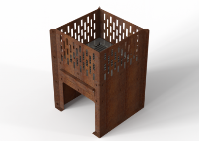 Vuurzuil - corten
