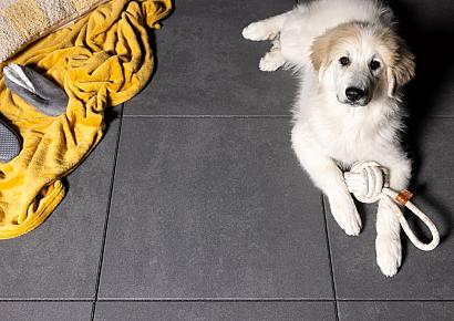 Trippel T 60x60x4cm Zwart/Grijs Genuanceerd