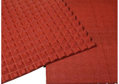 Aslon rubber tegel 100x100x3cm rood