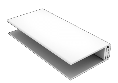 Durasid tweedelig randprofiel wit 300cm