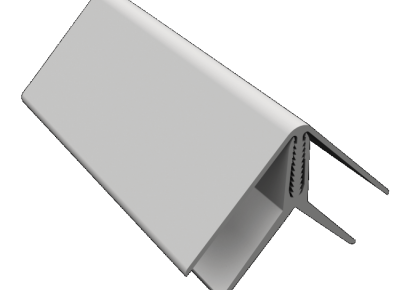 Durasid tweedelig binnen en buitenhoek original wit 300cm