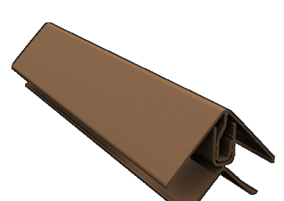 Durasid tweedelige bin/buitenhoek alu clay brown 300cm