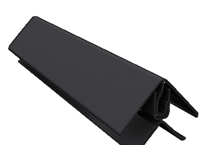 Durasid tweedelige bin/buitenhoek alu (antraciet) 300cm