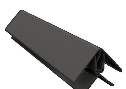 Durasid tweedelige bin/buitenhoek alu (quartz+gp) 300cm