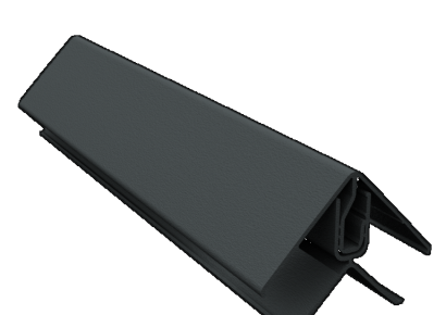 Durasid tweedelige bin/buitenhoek alu blauwgrijs 300cm