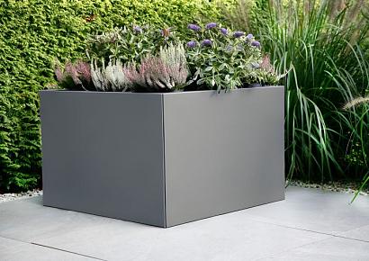 Bloembak vlak - 30x120x40cm antraciet