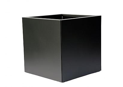 Bloembak vlak - 60x60x60cm grafiet zwart