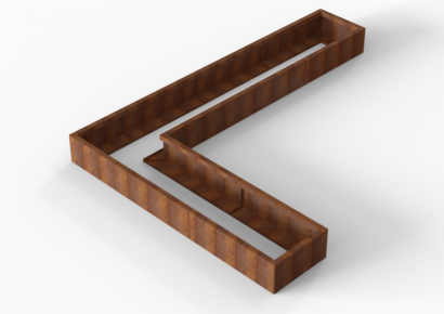 Bloembak module+ l-vorm 60x330x240x28cm
