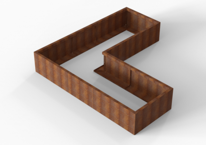 Plantenbak module+ l-vorm 90x240x240x42cm