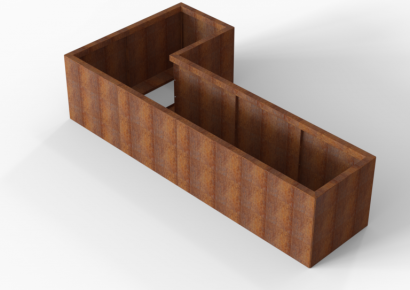 Bloembak module+ l-vorm 60x120x240x56cm