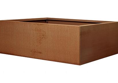 Bloembak vlak  150x300x60cm corten