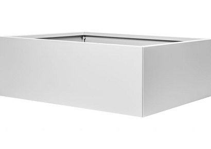 Bloembak vlak  120x210x40cm wit