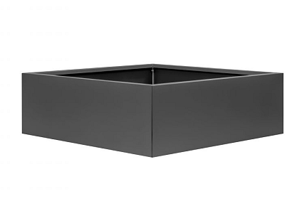 Plantenbak vlak antraciet 120x120x80cm