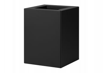 Bloembak vlak - 30x30x40cm grafiet zwart