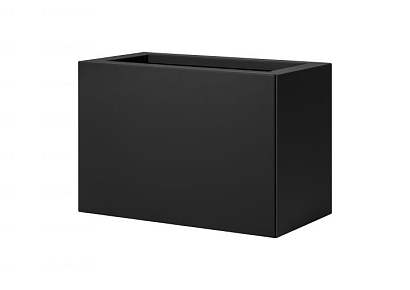 Bloembak vlak  30x60x40cm grafiet zwart