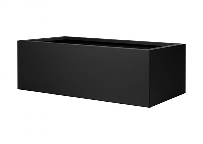 Bloembak vlak - 60x300x40cm grafiet zwart