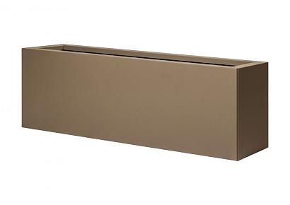 Bloembak vlak  30x120x40cm supra bruin