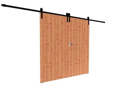 Schuifdeur douglas dubbel 196x195cm excl hang- en sluitwerk