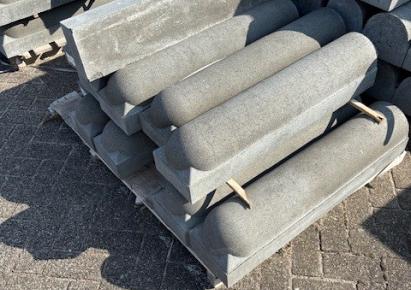 Stootband 20x18x89cm 1x rond donkergrijs met voet