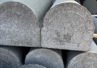 Stootband 20x18x89cm 1x rond donkergrijs met voet