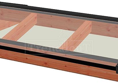 Lichtstraat zadeldak tot 200cm 130cm diep incl. gelaagd isolatieglas en profielen