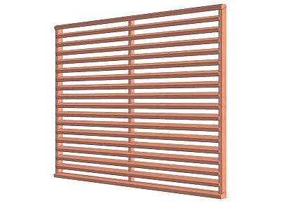 Louvre horizontaal 276x220cm onbehandeld module C