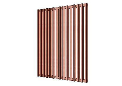 Louvre verticaal 163x220cm onbehandeld module B