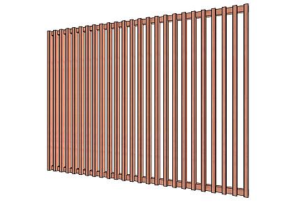 Louvre verticaal 276x220cm onbehandeld module C