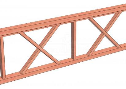Veranda kruis hekwerk C 70x276cm onbehandeld