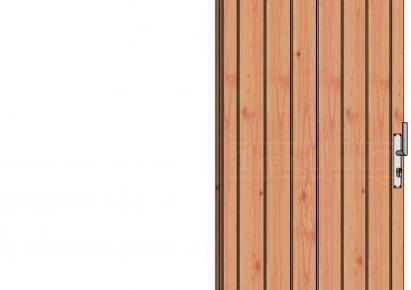 Schuifdeur douglas enkel 98x195cm links excl hang- en sluitwerk