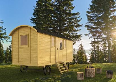 Zigeunerwagen 480cm Patricia met zij-ingang excl. Onderstel