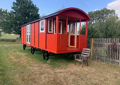 Zigeunerwagen XL 840cm incl. veranda Jimmy met vooringang excl. Onderstel