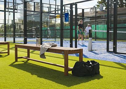 Tennisbank Court 200x40x45cm teak