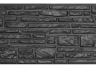 Rustico motiefplaat 4.8x26x184cm smal antraciet gecoat met mes en groef